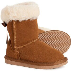 LAMO Little Girls Audrey Shearling-Lined Suede Winter Casual Cozy Boots Shoes 6